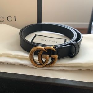 Gucci Leather Double G Belt